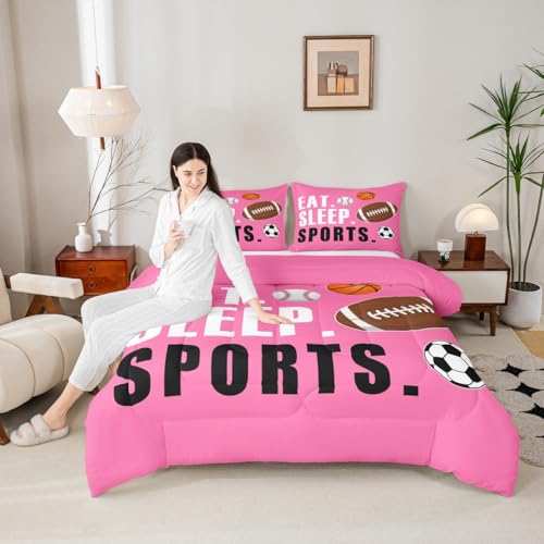 Image of Feelyou Football Comforter Set Full Size for Kids Boys Girls