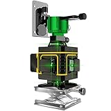 A.B Crew 16 Lines 4D Laser Level Self-Leveling 4x360 Horizontal & Vertical Cross line rechargeable line laser Green Beam Magnetic Lifting Base for Indoor Outdoor