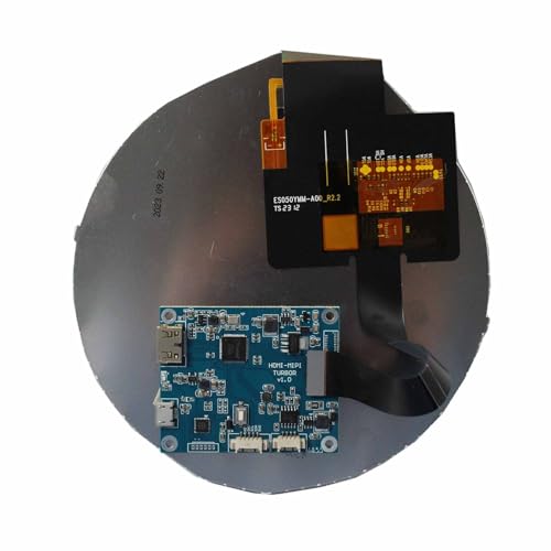 Image of 5.0 Inch Round LCD Display,1080x1080 350 nits Circular IPS Screen | with H /D Controller Board,Sensor Panel for PC Case Mod,Simulator Monitor ,Smart Home Center & Sim Dash