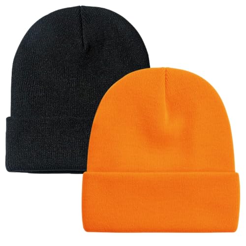 Image of ZOORON Beanie for Men Women Slouchy Winter Beanie Hats Cuffed Skull Caps