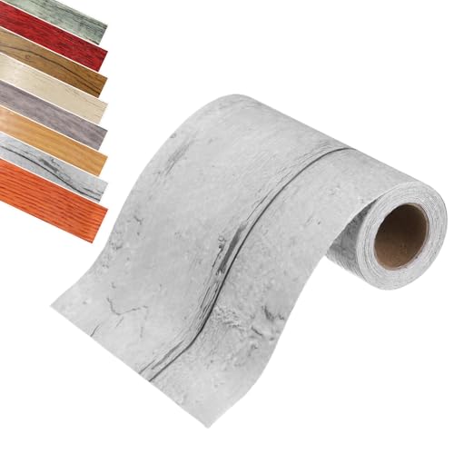 sourcing map Wood Grain Tape, 2 x 16Ft Self-Adhesive Wood Grain Repair Tape Simulated Repair Patch for Wall Corner Table Door Baseboards Floor Sofa Furniture Home Decor (Light Grey)