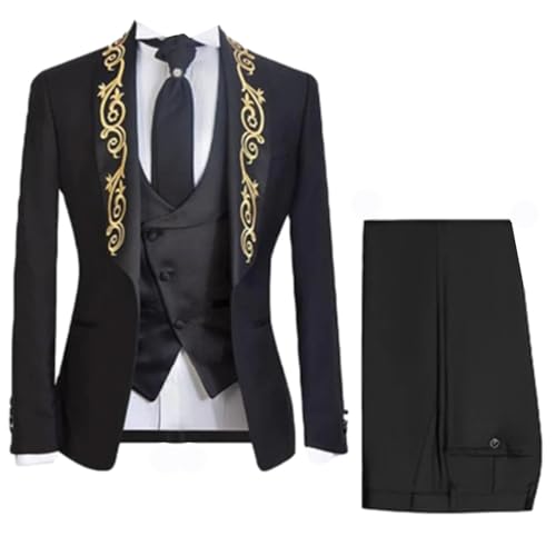 Costume jacquard homme 3 pièces au col châle prestigieux