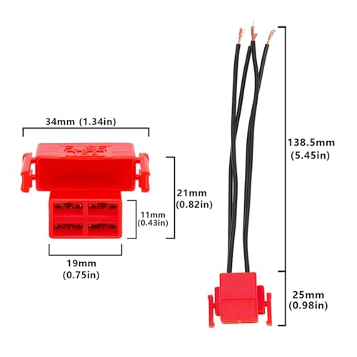 Relé de solenoide de arranque de 4 vías, conector de clavija y arnés 2