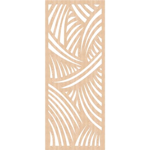 Image of 35 3 /8 inch W x 89 3 /8 inch H x 1 /4 inch T Chester Decorative Fretwork Wood Wall Panels, Red Oak
