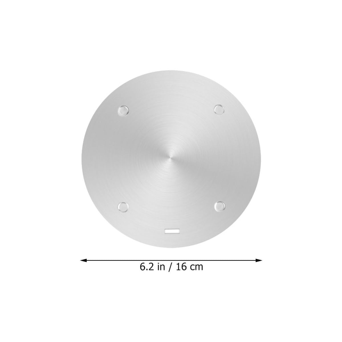 Placa Difusora de Calor para Cocina de Gas y Vitrocerámica Adaptador de Acero Inoxidable 160Mm X 34Mm Protector de Estufa para Ollas No Inducción Accesorio para Utensilios de