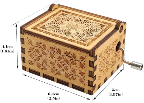 Image of Zesta God Father Wooden Musical Box Gift | Vintage Music Crank Mini Collectible for Girlfriend, Boyfriend, Husband, Wife | Unique Musical Gifts for Music Lovers | Classic Wooden Box