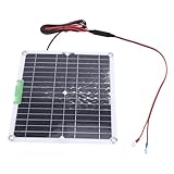 Lazmin112 20 W Monokristallines Solarpanel mit Intelligentem MPPT-Controller für Wohnmobil-Camping – Hocheffizientes Solar-Ladepanel für den Außenbereich