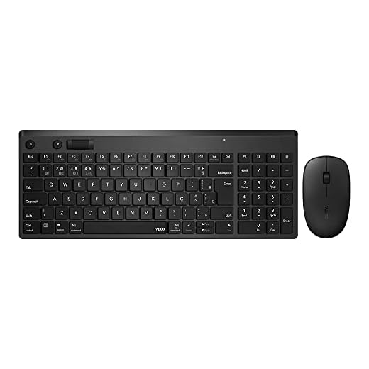Combo RAPOO Teclado e Mouse sem Fio Bluetooth 2.4Ghz Black - RA003