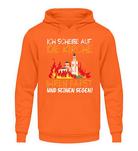 Sweat à capuche orange à message allemand pour vos sorties urbaines et soirées entre amis