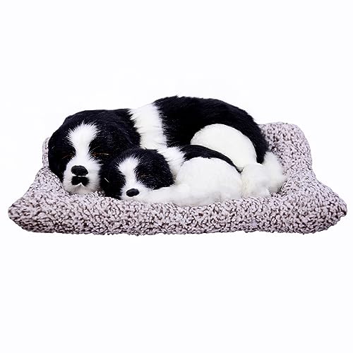 Image of MOTOZOOP Car Dashboard Puppy car Accessories car Interior Decoration Home Decor, Office Decor Large Black White Awake (28 X 23 CM)