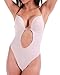 LAZAWG Women's Full Body Shaper Thong Convertible Seamless U Plunge Body Suit.,Nude,L(fit for 36B 36C)
