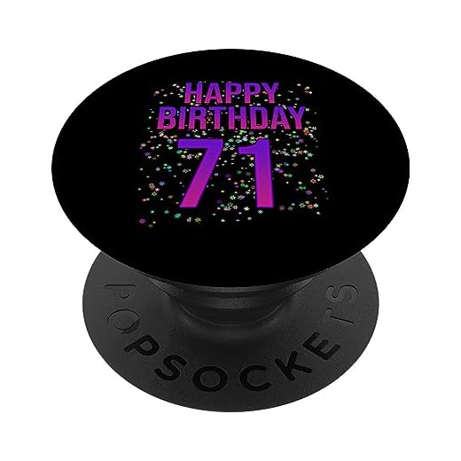 71 cumpleaños divertido - Feliz 71 cumpleaños PopSockets PopGrip Intercambiable