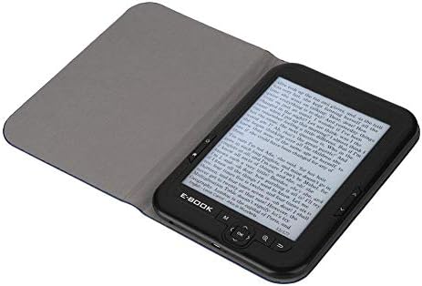 E-Reader, 6 inch E‑Book Reader with E‑Ink Screen, 1024 x 768 Resolution Display 300DPI Electronic Paper Book with Blue Cover, E-Paper Supports TF Card for Adult, Kids(Black 2)