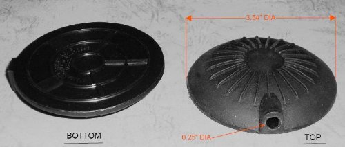 Presair Small Low Profile Soft Pneumatic Foot Pedal, Black, Momentary or Alternate Latching, 1/4