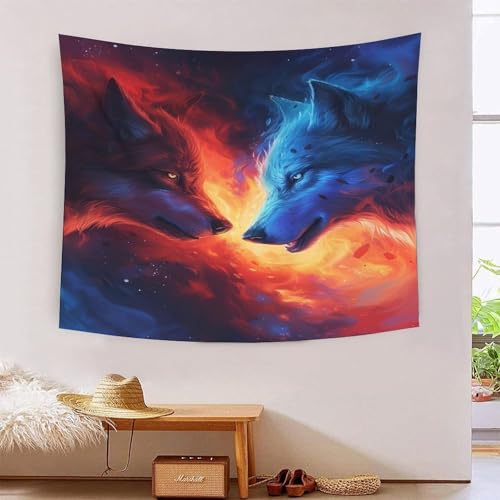 Tapisserie Murale Effet 3D Loup pour une ambiance cocooning dans la chambre