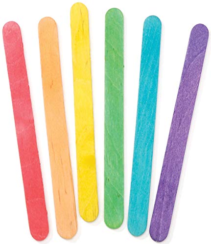 200 Pcs Colored Wooden Craft Sticks Wooden Popsicle Colored Craft Sticks 4.5 Inch Length Treat Sticks Ice Pop Sticks For Diy Crafts，Home Art Projects, Classroom Art Supplies #TOP1