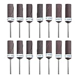 14PCS Sanding Drums for Dremel Rotary Tools Accessories, Sanding Bits Kit for Dremel Sanding Bands with 1/8 inch Shank, Sandpaper Sticks Set for Plastic Wood Metal Grinding Polishing 180-1000 Grit