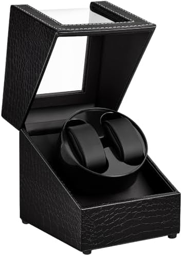 Watch Winder for Automatic Watches,Automatic Watch Winder Box,Double Watch Winder for Women's and Men's Watches with Quiet Japanese Mabuchi Motor