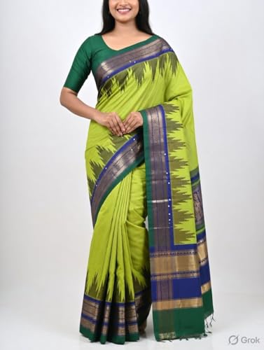 Sri Vijayaraya Handlooms green kanchipuram silk saree – image 5