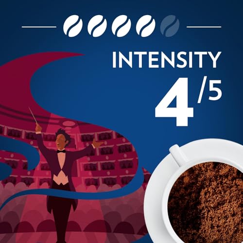 Image of Lavazza Opera Intenso Ground Coffee 12oz Bag, Dark Roast, Bold and Balanced Taste, Intensity 4 /5, Arabica and Robusta, Ideal for Drip Brewers, Package May Vary (Pack of 6)