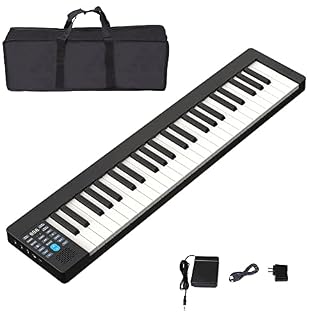 KEMNGO Clavier de Piano 49 Touches, Clavier de Piano électrique de Voyage Mince for Enfants débutants, Clavier Sensible… - Les Beatles, Paul McCartney, John Lennon, RIngo Starr, George Harrison