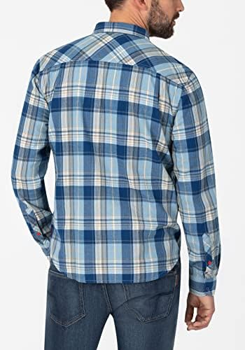 Timezone Longsleeve Stretch Shirt 2 Camicia, Blue White Dots, XL Uomo