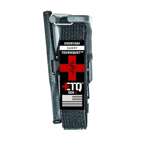 Snakestaff Systems Tourniquet - ETQ Gen 2 Made in The USA | EDC Gear for Trauma Kits, Tourniquet Kits, and Medical Emergency Bags | Gray (1 Inch)