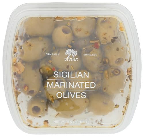 Generic Di.vina Cup Olive Pitted Sicilian Herb 5.5 Oz (Pack of 6)