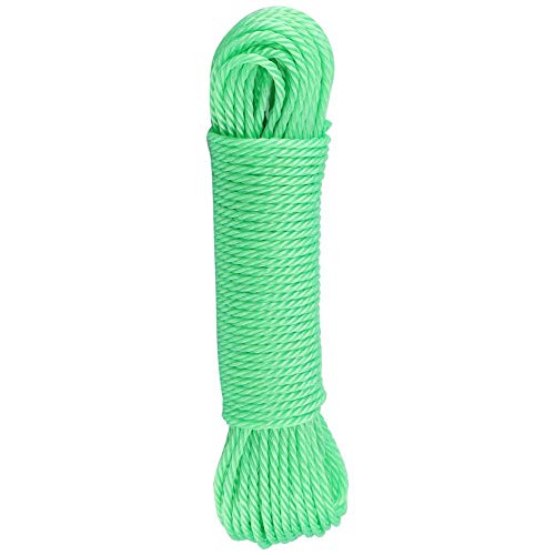 Multi-Functional Nylon Rope Cord String Washing Line Climbing Traction Tying Shade Net Rope for Camping Outdoor Garden Garage Clothesline 20M / 65.6 ft(Green) -  Garosa, Garosaum9epga368-03