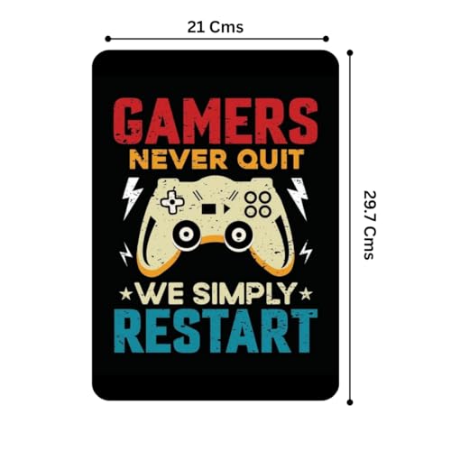 Image of Zesta Bathroom Decor Items Washroom Decor Tin Sign | Aesthetic Posters Wall Poster for Bedroom | Magnetic Cafe Decoration Items /Restaurant Decorations Items | Quirky Home Decor Bar Accent (Gamer(3))