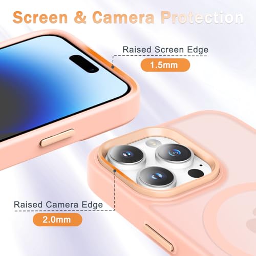 Image of YENAPOON for iPhone 14 Pro Max Case, Matte Magnetic Phone Case, Pink