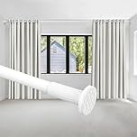278cm-327cm Long Tension Curtain Rod, No Drilling Extendable Stainless Steel Curtain Pole for Windows and Bathroom,Telescopic Shower Curtain Rod, Room Divider