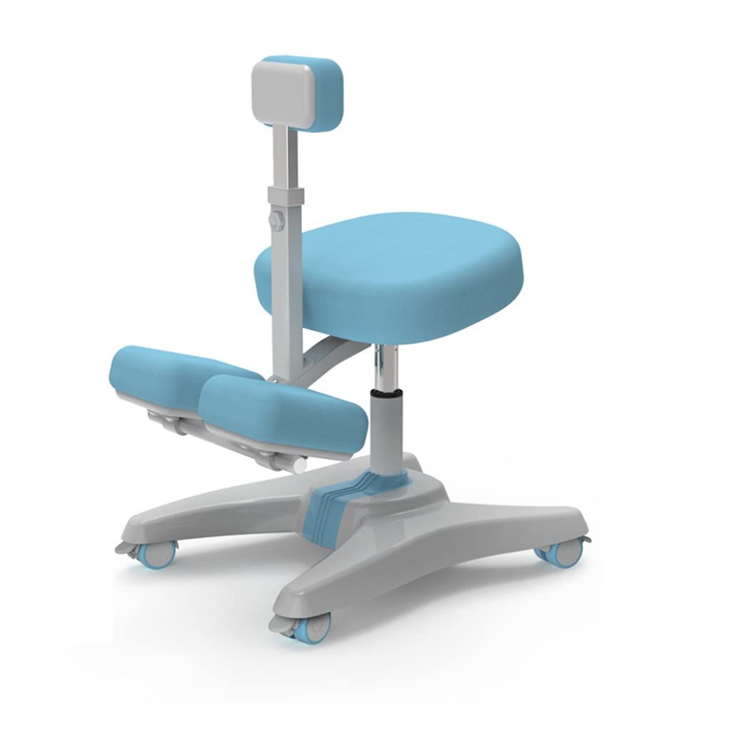 Sedia inginocchiata per correzione della postura, sgabello ergonomico con supporto posteriore con gambe scorrevoli, altezza regolabile per casa e ufficio