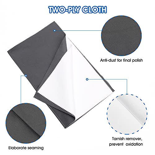 3 Pack Silver Polishing Cloth For Silver Gold Metal Jewelry Cleaner Kit Wipes Platinum With Soft Sterling Silver Cleaning Cloth Tarnish Remover Cloth((3 Pack11'' X 14'') #TOP2