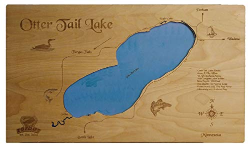 Otter Tail Lake Map Amazon.com: Otter Tail Lake, Minnesota: Standout Wood Map Wall Hanging :  Handmade Products