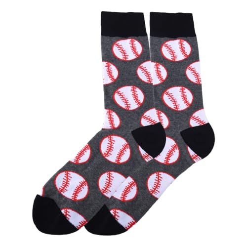 YALLNASL - Baseball Socks Funny Novelty Gifts for Grandson Son Birthday Gifts for Boys Nephew Brother Baseball Themed Gifts for Men Baseball Player Baseball Related Gifts for Dad Husband Fun Fuzzy Socks Cotton