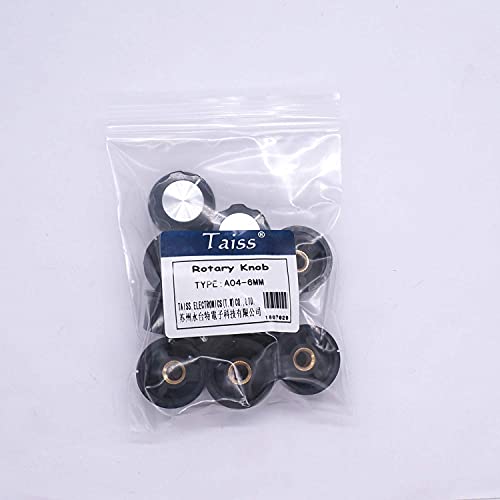 Bouton de commutateur rotatif argenté 30mm pour régler axe de 6mm A04