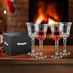 Ensemble de verres à vin 6, Verres à vin en cristal soufflé à la main, verre à vin sans plomb pour les clients quotidiens et l'hébergement, Cadeaux pour le mariage
