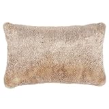  pad - Kissenhülle, Kissenbezug, Kissen - Kunstpelz - Fellimitat - Schaumwein - Polyester - Natural, Beige - 30 x 50 cm - ohne Füllung