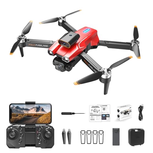 C14S Mini Drone with 1080P Camera for Kids, HD Dual Cameras RC Quadcopter with Four Direction Obstacle Avoidance, 360° Flips, Drones for Kids Adult, Beginner (Orange)