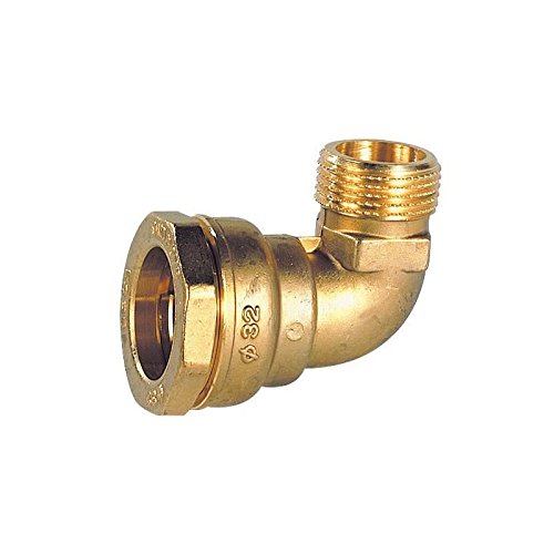 Dipra 466324 Messingkupplung für Polyethylen-Rohr, männlich, Durchmesser 32 mm, M26/34 (1 Zoll)