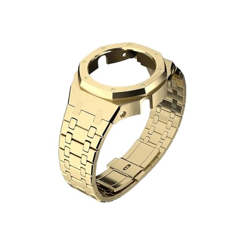 �����X�e�����X���P�[�X�l�W�x�[��+�x���g�����L�b�g�ɓK������ Casio GA-2100 GMA-S 2100 Mod/GA-210 GA-B 2100(Gold,For GAB2100)