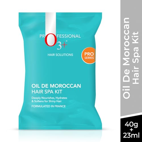 Image of O3+ Oil De Moroccan Hair Spa Kit With Argan Oil Hair Mask For All Hair Type | 40gm+23ml