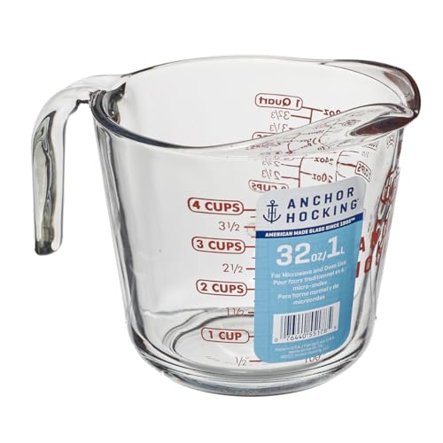 Vaso medidor de vidrio transparente 1 litro miniatura 7
