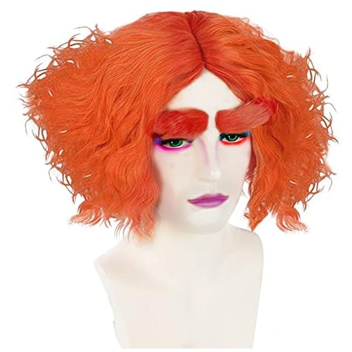 Orange Wig, Wig Cap, and Eyebrows - Image 5
