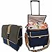BE COOL 44666 - Nevera Plegable con Ruedas y Carro Térmico, Azul/Beige, 30L
