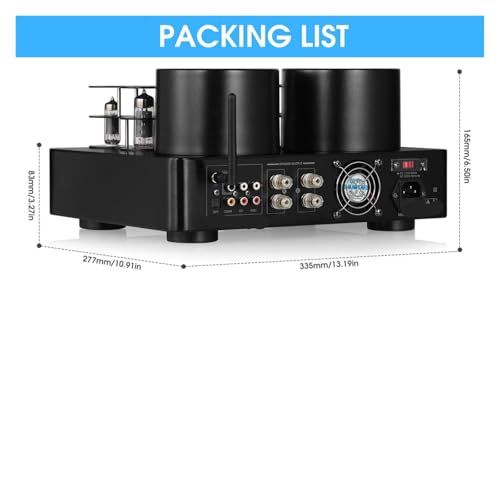 Amplificador de Tubo estéreo híbrido HiFi, Receptor de Audio 5.0, Amplificador de Potencia coaxial/óptico, Reproductor U - imagen 3