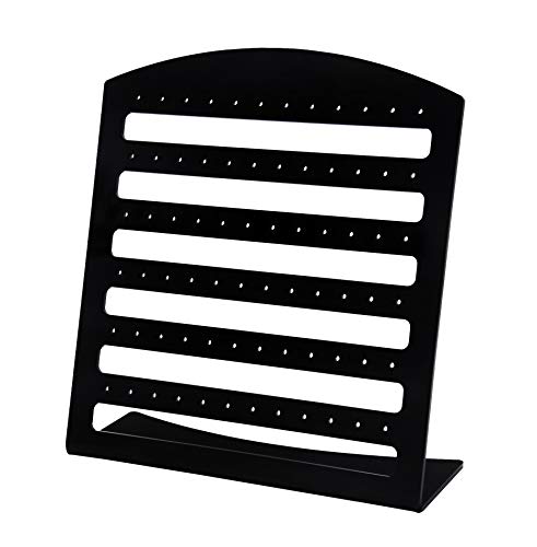 Marketing Holders Hoops Display Boutiques Slant Back Holds 36 Pairs Of Earrings Countertop Storage Value Pack Of 2 Black Studs 72 Holes Showcase Jewelry Rack Organizer Stand Portable Acrylic #TOP6