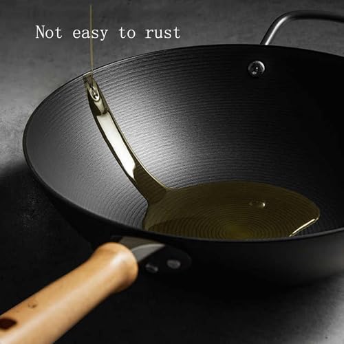 Wok de Hierro con Tapa, Fondo Plano, 28 cm miniatura 5