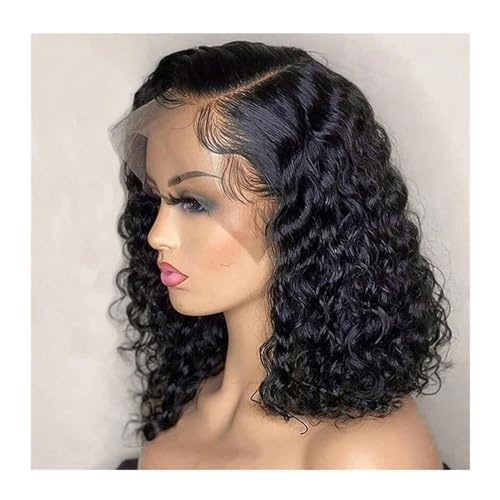 Perruque dentelle frontale 13x4 cheveux humains vagues profondes 180% densité